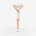 Classic Radiant Solitaire Ring in 18K Rose Gold