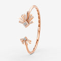 Carine Twin Starburst Diamond Bangle - Regular