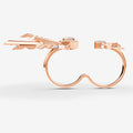 Carine Two Finger Starburst Diamond Ring in 18K Rose Gold