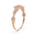 Red Carpet Diamond Flower Bangle 18K Rose Gold