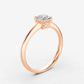 Classic Cushion Solitaire Ring in 18K Rose Gold