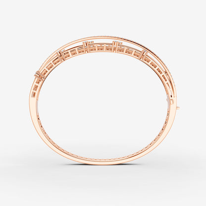 Midnight Rose Glimmer Line Diamond Bangle