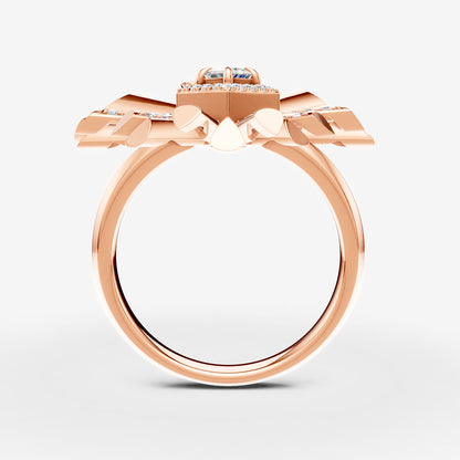 Carine Single Starburst Diamond Ring