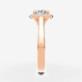 Halo Cushion Solitaire Ring in 18K Rose Gold