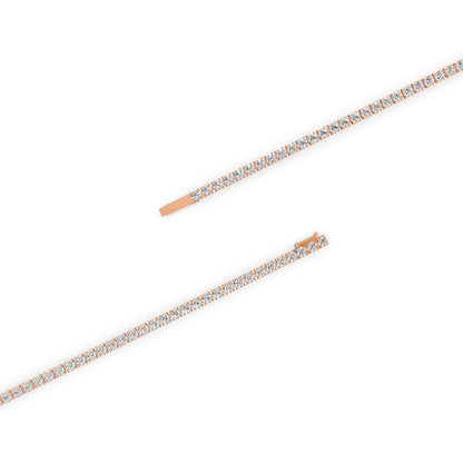 Classic 10 Carat Tennis Bracelet in 18K Rose Gold