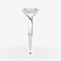 Classic Radiant Solitaire Ring in 18K White Gold