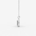 Mirage 1.5 Ct Look Emerald Cut Diamond Pendant in 18K White Gold
