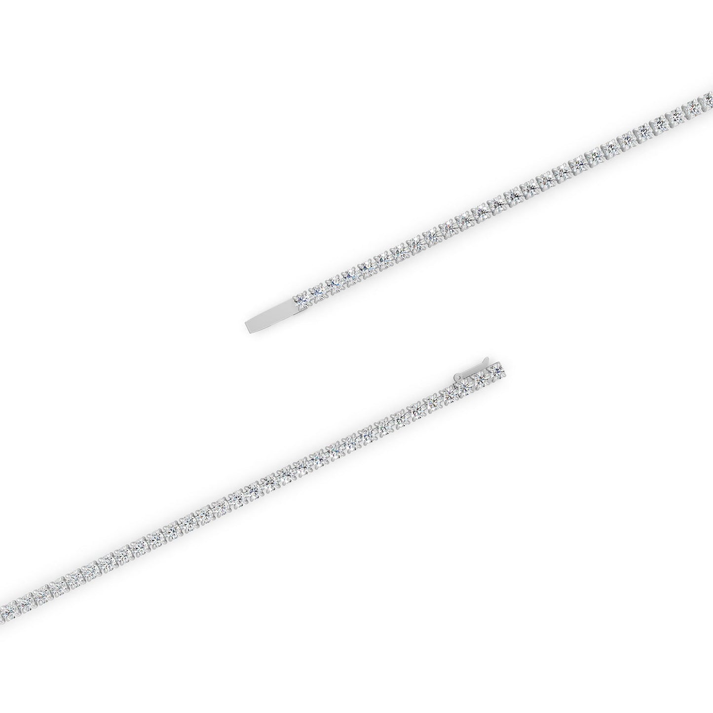Classic 10 Carat Tennis Bracelet in 18K White Gold