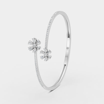 Red Carpet Diamond Blossom Areeq 18K Bangle White Gold