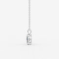 Classic Oval Solitaire Pendant in 18K White Gold