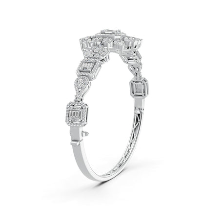 Red Carpet Diamond Flower Bangle