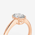 Classic Oval Solitaire Ring in 18K Rose Gold