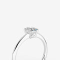Classic Cushion Solitaire Ring in 18K White Gold