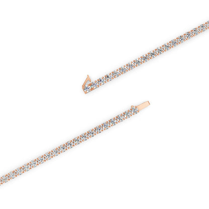 Classic 15 Carat Tennis Bracelet in 18K Rose Gold
