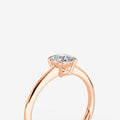 Classic Cushion Solitaire Ring in 18K Rose Gold
