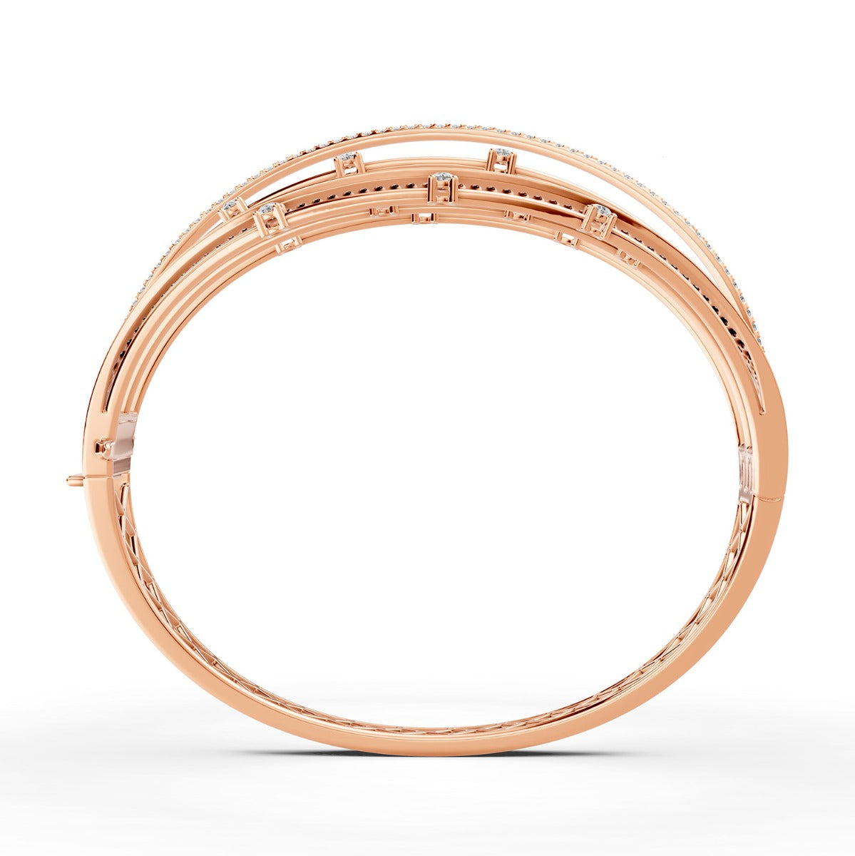 Midnight Rose Diamond Bangle - Large