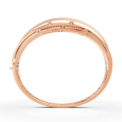 Midnight Rose Diamond Bangle - Large