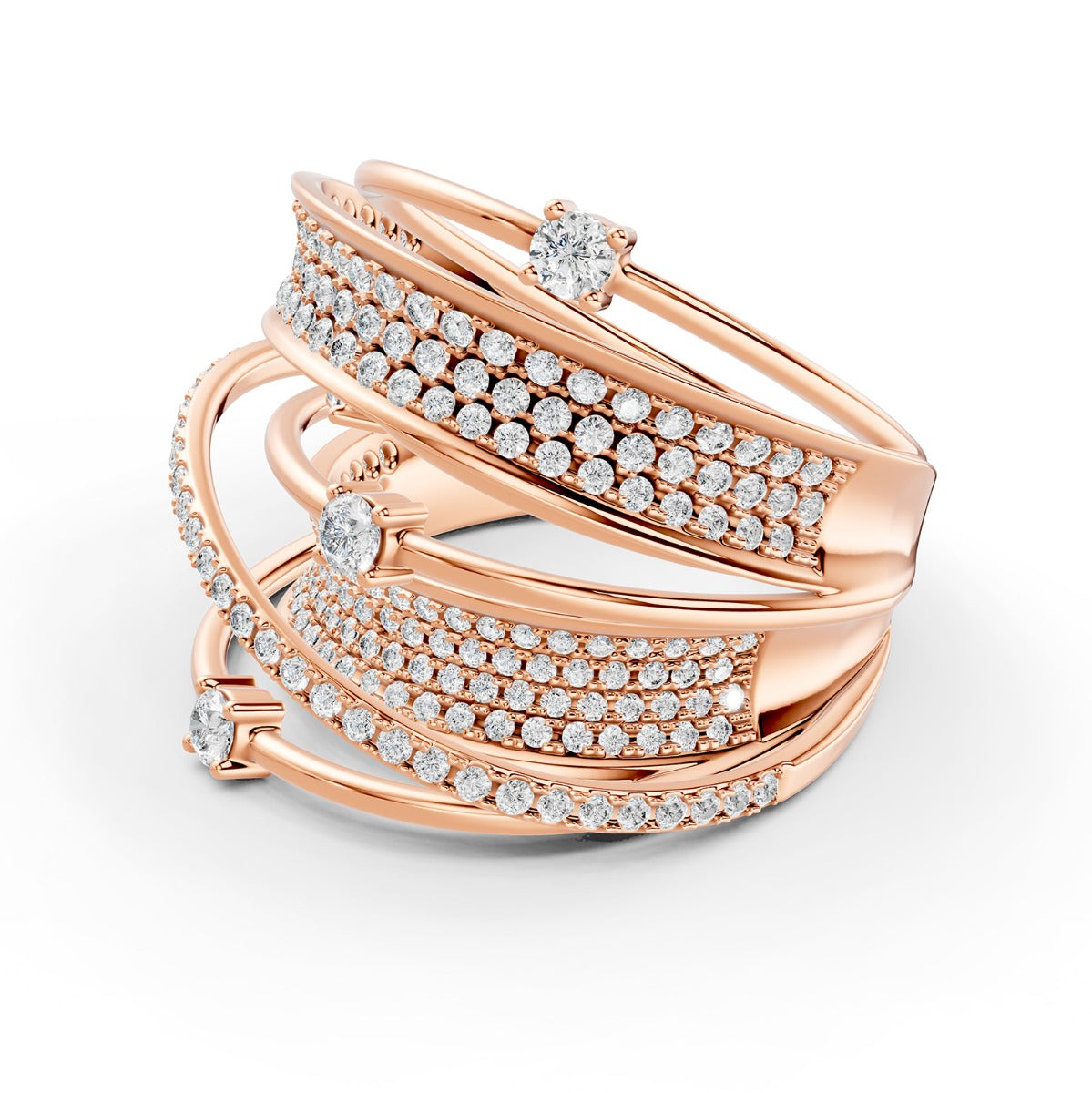 Midnight Rose Diamond Ring - Large