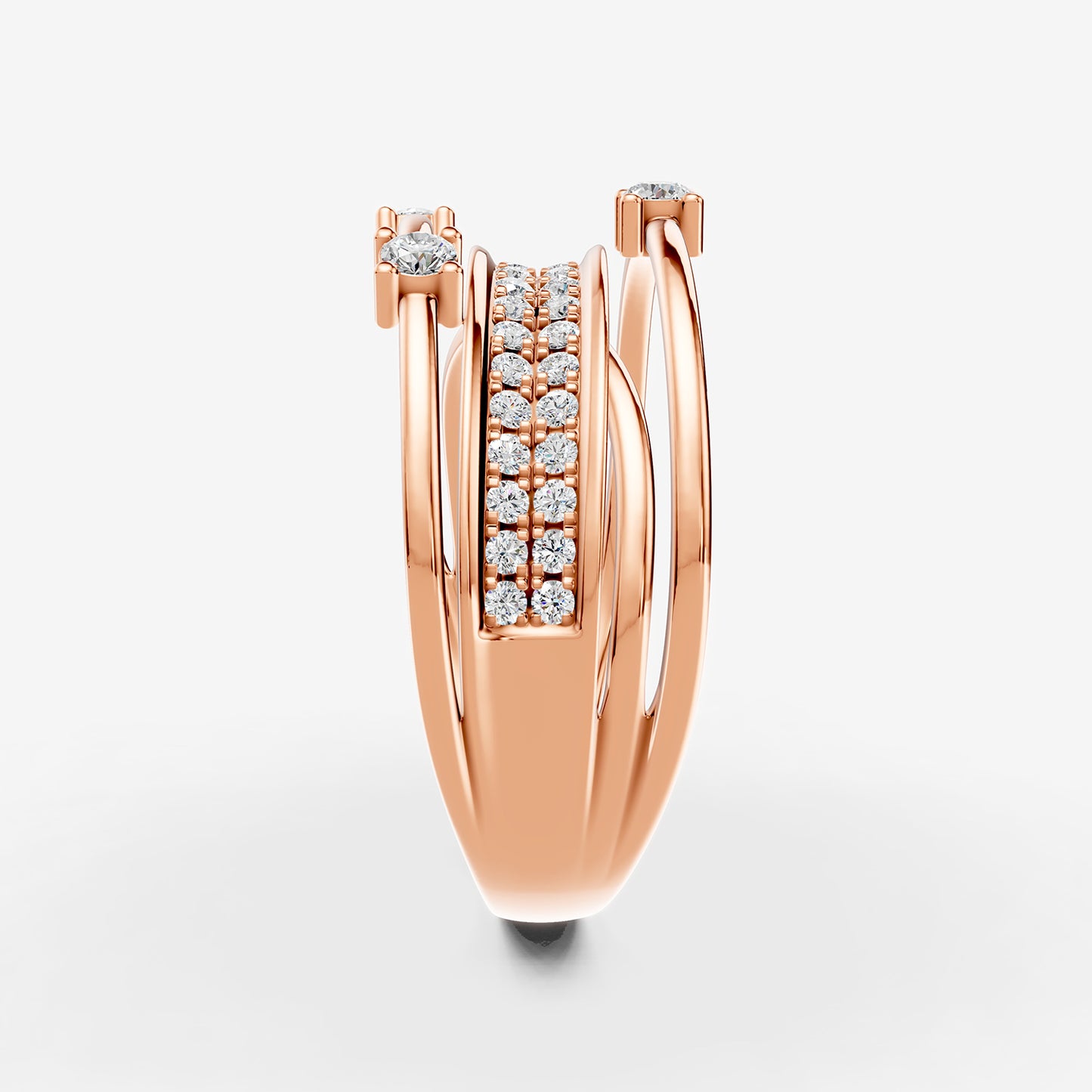 Midnight Rose Diamond Ring - Small