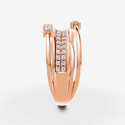 Midnight Rose Diamond Ring - Small