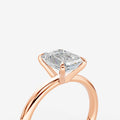 Classic Emerald Solitaire Ring in 18K Rose Gold