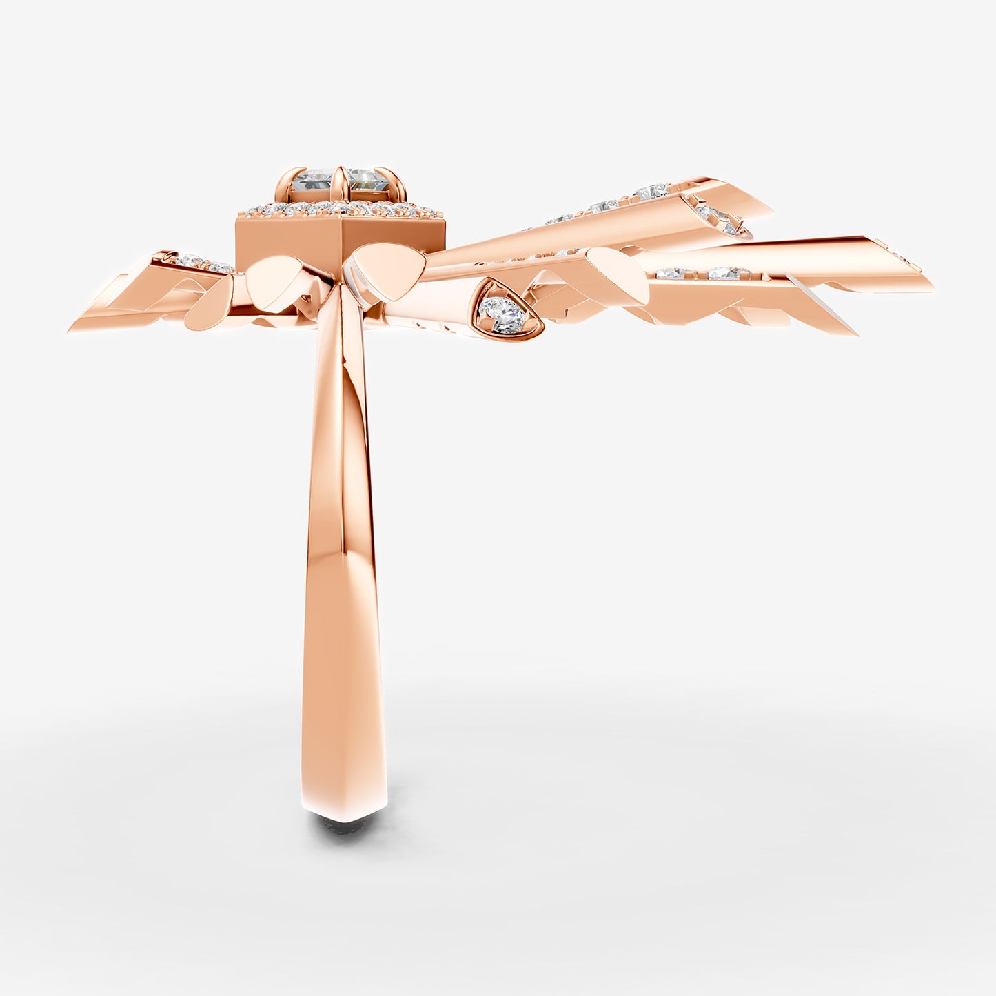 Carine Single Starburst Diamond Ring