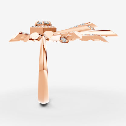 Carine Single Starburst Diamond Ring