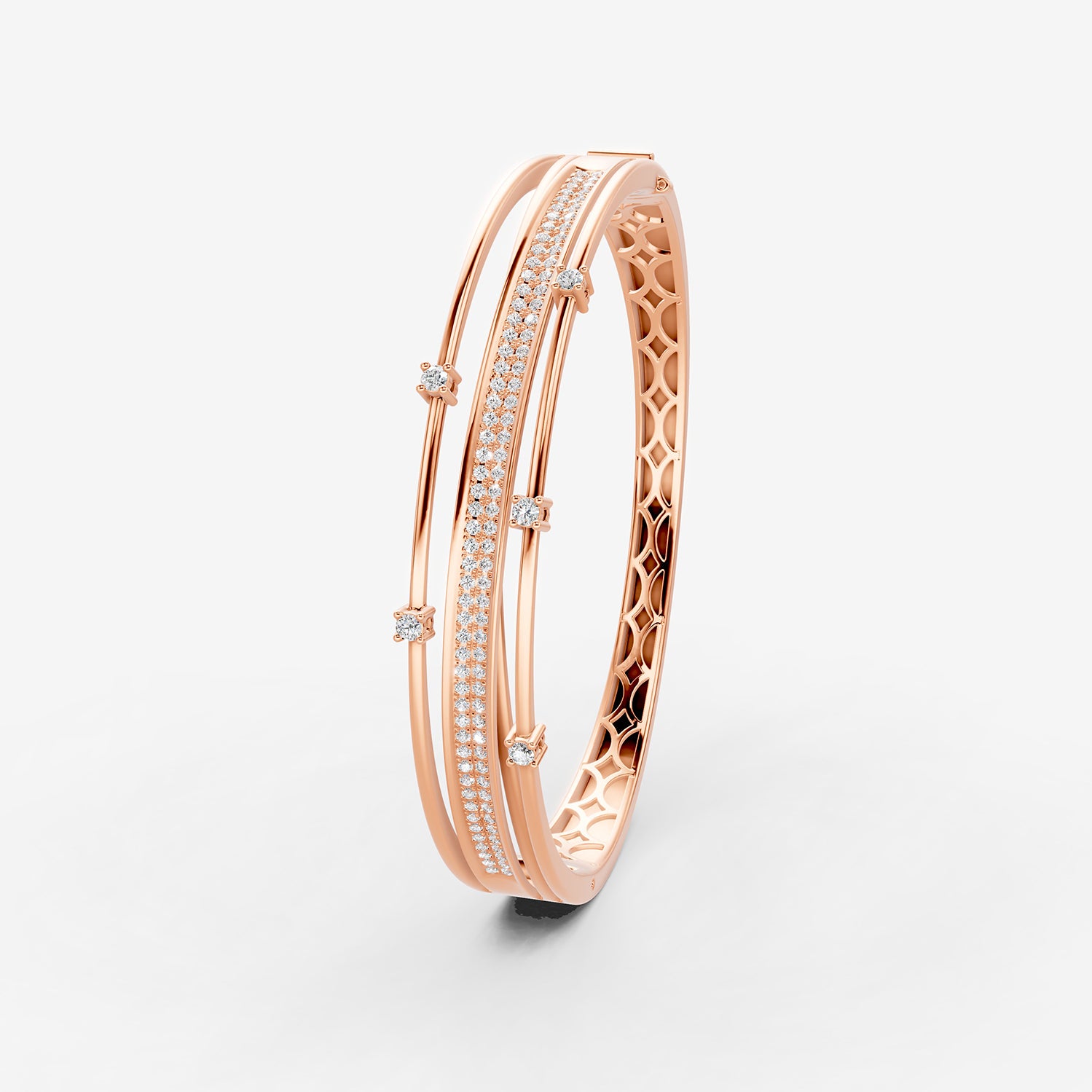 Midnight Rose Diamond Bangle