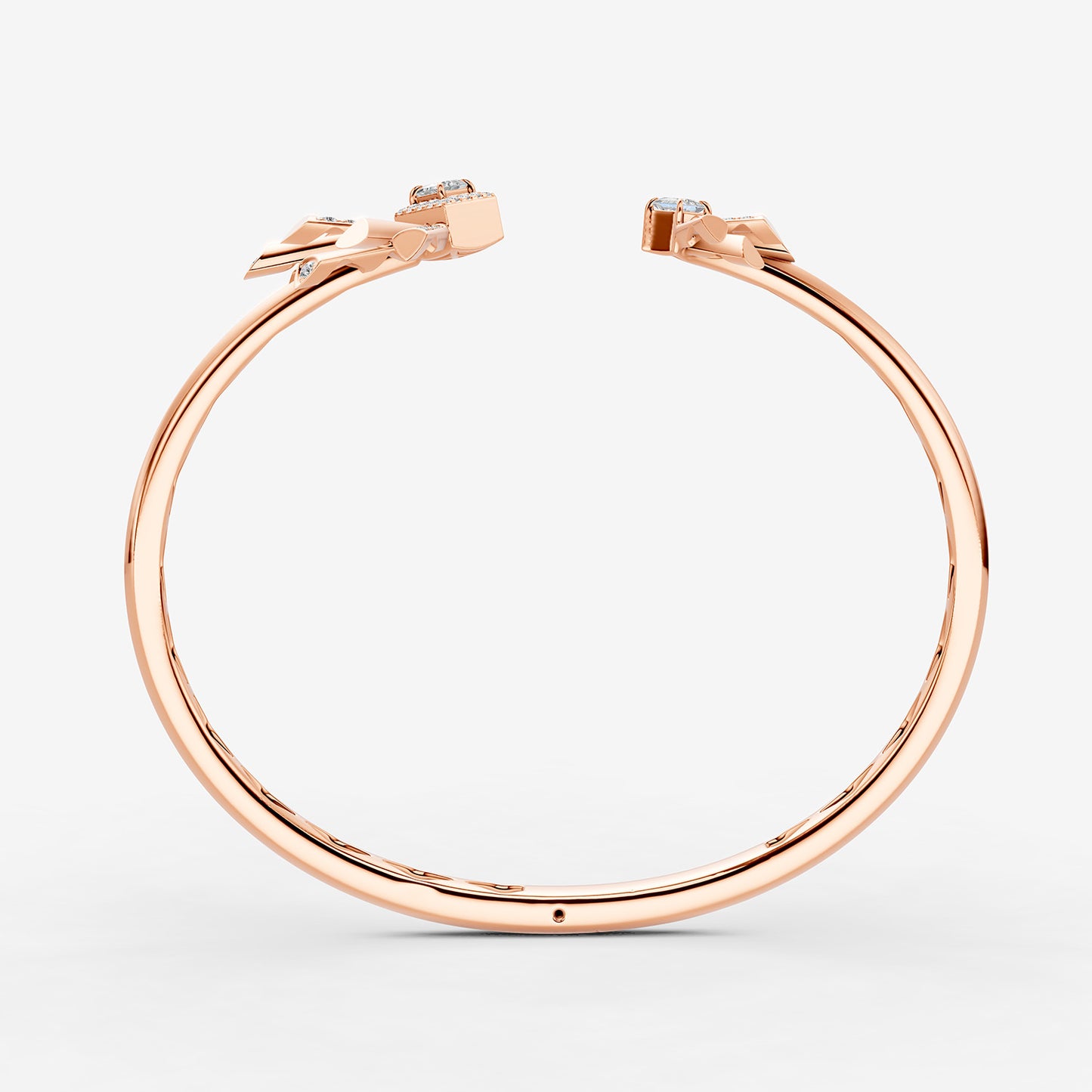 Carine Twin Starburst Diamond Bangle - Regular