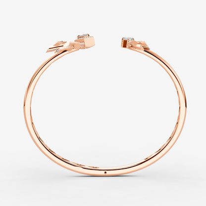 Carine Twin Starburst Diamond Bangle - Regular