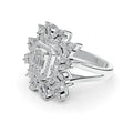 Red Carpet White Gold Diamond Sunburst Ring - Regular