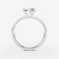 Classic Radiant Solitaire Ring in 18K White Gold