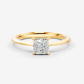 Classic Cushion Solitaire Ring in 18K Yellow Gold