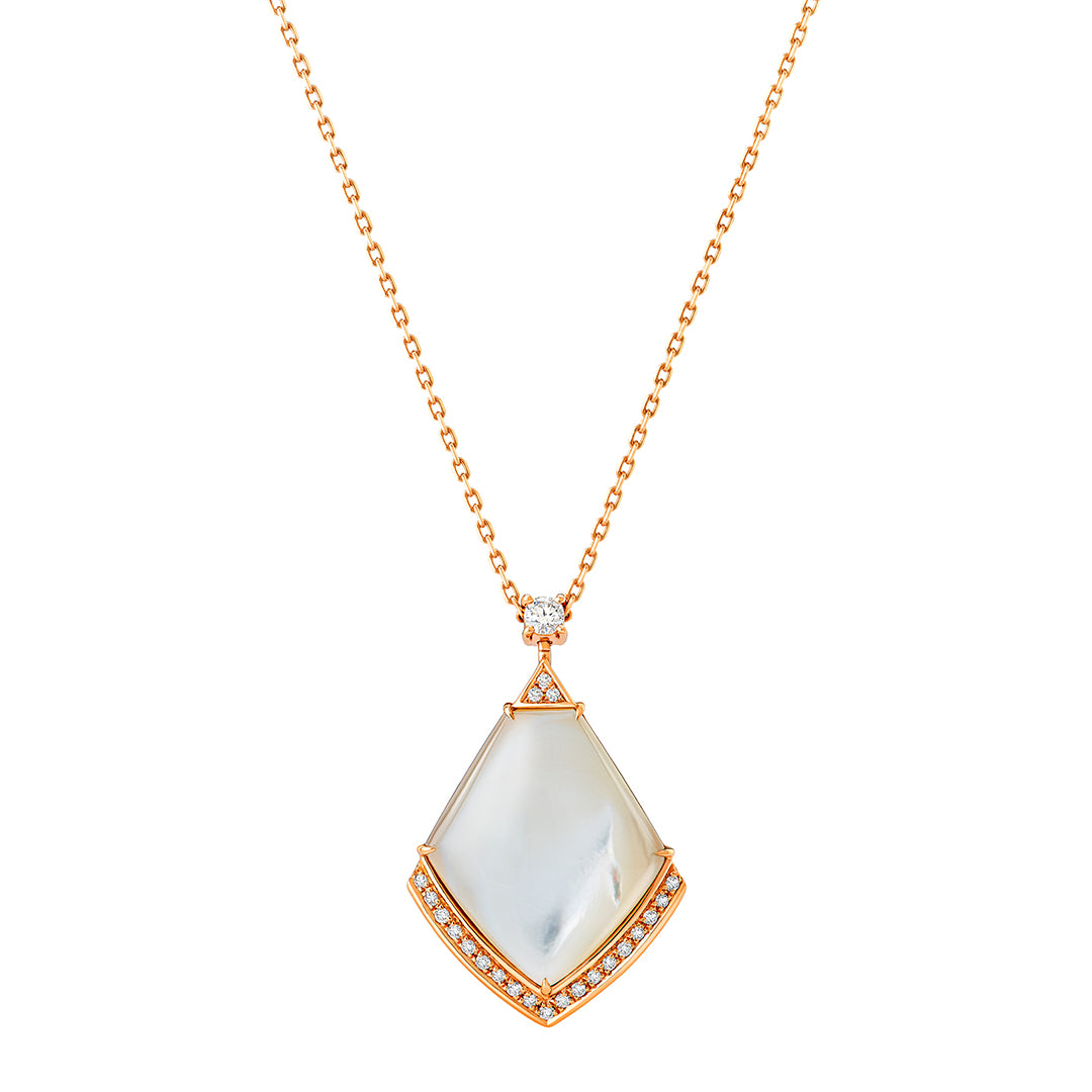 Pure Grace: Mother of Pearl with Diamond Sparkle Pendant