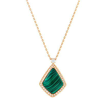 Mystic Green: A Malachite Diamond Pendant