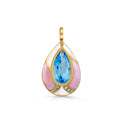Azure Petal Pearl Pendant in 18K Yellow Gold
