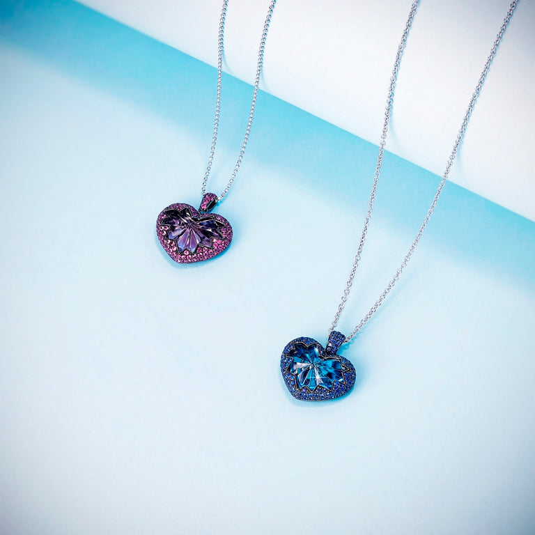 Precious Heart Shaped Amethyst Pendant