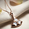 Trinity Hearts Mother-of-Pearl Diamond Pendant 18K Rose Gold