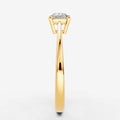 Classic Cushion Solitaire Ring in 18K Yellow Gold