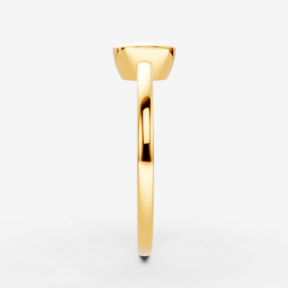 Bezel Round Solitaire Ring in 18K Yellow Gold