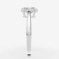 Classic Oval Solitaire Ring in 18K White Gold
