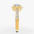 Halo Round Solitaire Ring in 18K Yellow Gold
