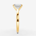 Classic Emerald Solitaire Ring in 18K Yellow Gold