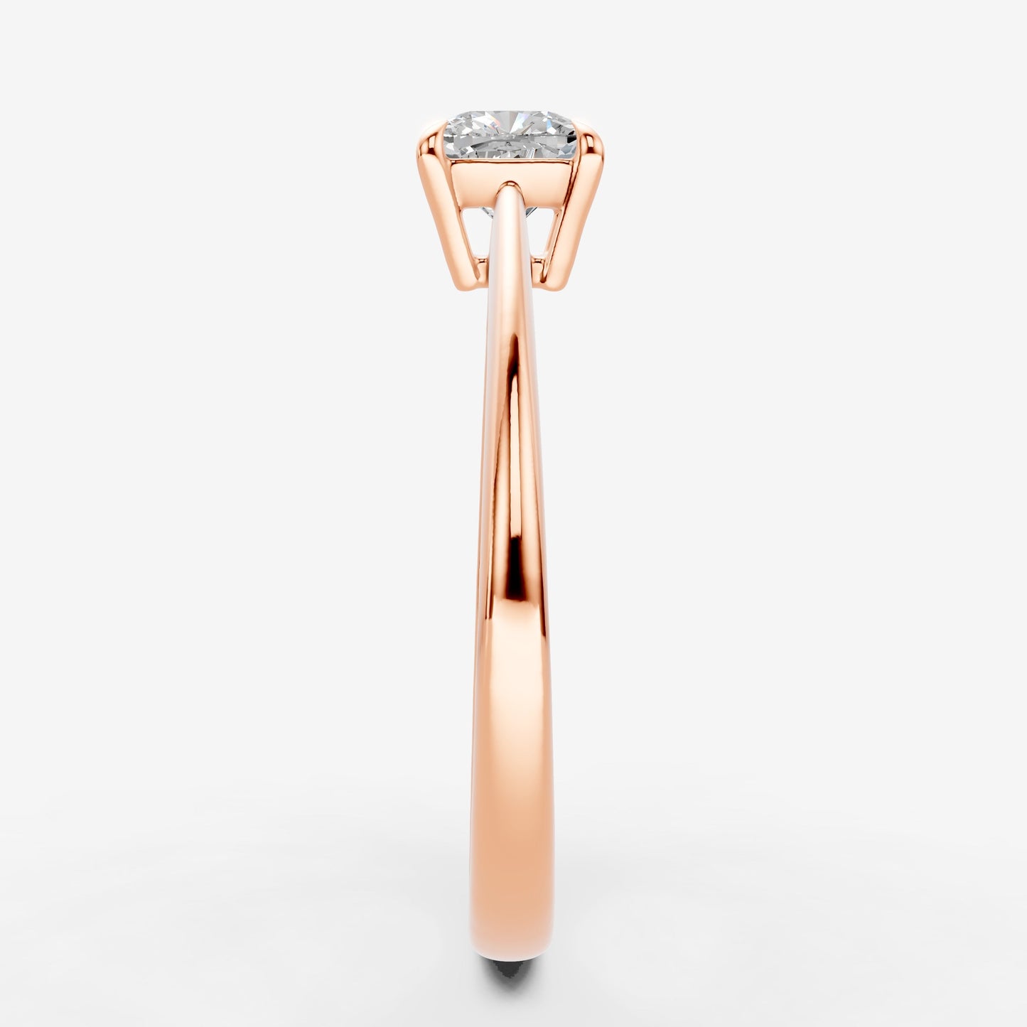 Classic Cushion Solitaire Ring in 18K Rose Gold