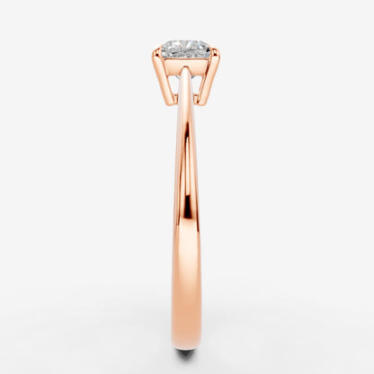 Classic Cushion Solitaire Ring in 18K Rose Gold