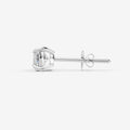 Classic Cushion Solitaire Earrings in 18K White Gold