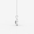Halo Cushion Solitaire Pendant in 18K White Gold