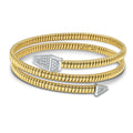Tessitore Tubogas 2 Line Bangle with Diamond Accents
