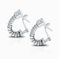 Tessitore Diamond Tubogas Hoop Earrings in 18K White Gold