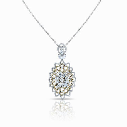 Floral Radiance 18K Diamond Petite Pendant